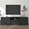 Mobile Porta TV,mobile tv soggiorno mobile tv moderno con Spazio di Archiviazione Adatto per camera da letto, soggiorno, B&B, hotel Nero 140x35x40 cm in Legno Multistrato