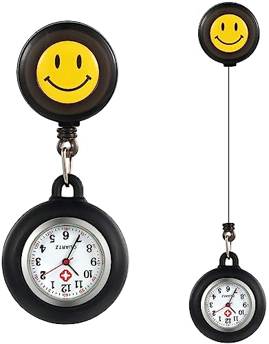 Nurse Fob - Glow in Dark Silicone Nurse Watch with Clip, Easy to Read Dial - Portable Medical Fob Watch for Nurses, Doctors, and Paramedics, Ideal for Hospital, Clinic, Shift Work
