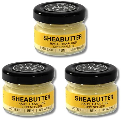 LASOYI Sheabutter Bio Wildsammlung 100% Traditionell Unraffiniert (3 X 30ml)