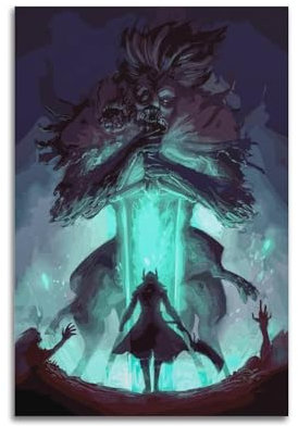Bloodborne Bloodborne Game Poster, dekoratives Gemälde, Leinwand-Wandposter und Kunstdruck, modernes Familienschlafzimmer-Dekor-Poster, 20 x 30 cm