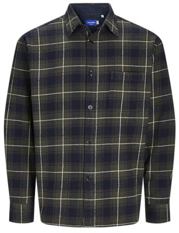 JACK & JONES Jorfrederiksberg - Camiseta de Franela, Sky Captain, L