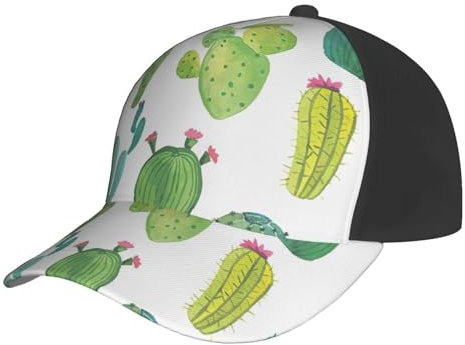 Fashion Baseball Cap, Kaktus Print, Verstellbare Sportmodelle Klassische Freizeitmodelle, Kaktus, One size