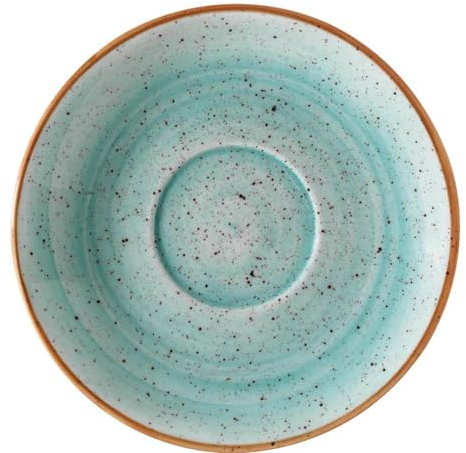 Bonna 6x Aura Aqua Rita Untertasse 12cm Türkis Porzellan AAQRIT02KT Teller Unterteller Kaffeeteller Teeteller Geschirr