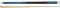 Ludomax Pool Billard Queue Classic II, blau mit Ahorn Oberteil und Klebleder