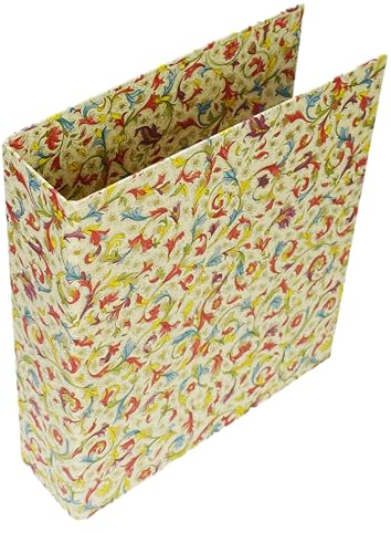 libralides - Ringordner DIN A4 handgemacht Florentia 2-Ring mit Motiv/Muster für 500 Blatt (8 cm) - Bunter Ringbuchordner für Papier, Folien & Dokumente - Sammelordner Motivordner mit Blumen Muster