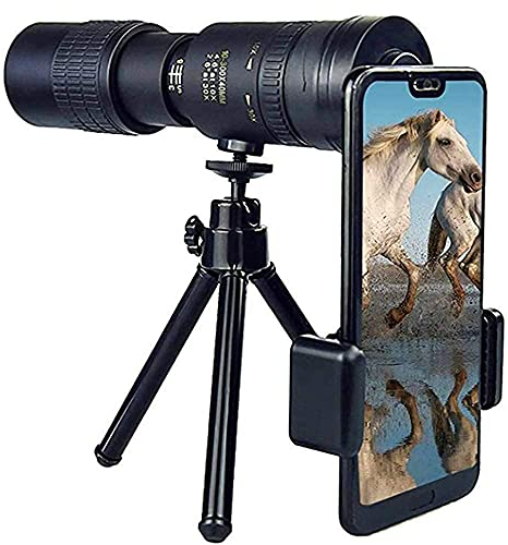 4K 10 300 x 40 mm Super-Telezoom-Monokular-Teleskop, tragbar, neu, mit Smartphone-Halter und Stativ, Zoom-Teleskop