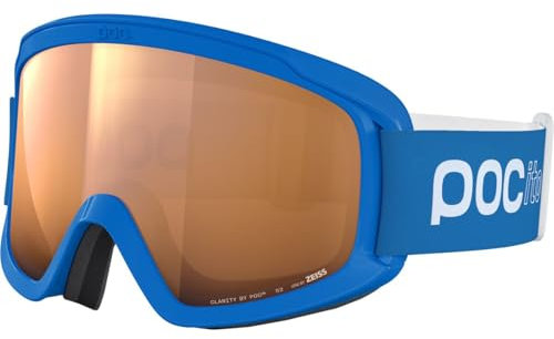 POCito Opsin - Skibrille für Kinder für eine optimale Sicht, UV-Schutz, Fluorescent Blue/Partly Sunny Light Orange