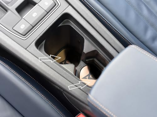 autoCOVR Couvercle en acier pour Cupra.Leon/Formentor | Couleur style COOPER - Dessous de verre porte-gobelets | 2 pièces inox V1 V2 VZ1 VZ2 VZ3 VZ5 VZ Veloz Edition Leon Accessoires Tuning