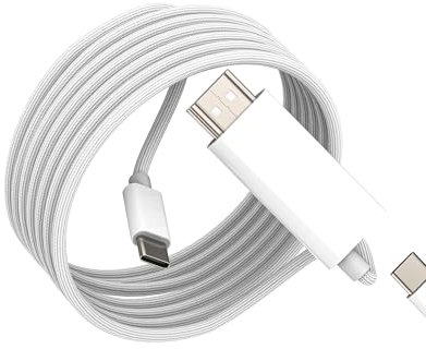 Cavo HDMI a USB C (1.8Metri)compatibile per Samsung Galaxy per iPhone TV 4K Monitor Adattatore Cable per Apple iPad Pro Thunderbolt Type-C DisplayPort Accessori Cavi Display MacBookRicarica BHDX-HDMI