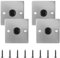 MOROBOR Lot de 4 plaques murales noires traversantes, 2,3 cm de diamètre, plaque murale basse tension, câbles et fils cachés dans le mur pour systèmes de cinéma maison