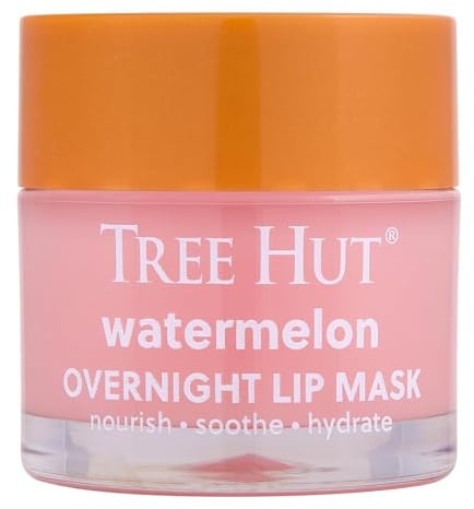 Tree Hut Wassermelonen-Lippenmaske, über Nacht einwirken lassen und zu weichen, hydratisierten Lippen aufwachen, verbessern Sie Ihre Selbstpflegeroutine, 1,7 ml.