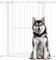 PawHut Treppenschutzgitter Türschutzgitter Absperrgitter ohne Bohren 76-104 cm Schutzgitter aus Stahl für Hunde, Haustiere Treppen, Tür, Weiß