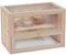 PawHut Hamsterkäfig aus Holz für Zwerghamster Nagerkäfig Kleintierkäfig mit Gitterdach und Rampe, Nagarium Käfig 60 x 35 x 42 cm Naturholz