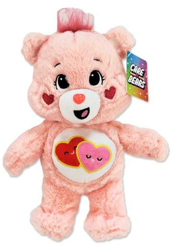 BEMIRO Glücksbärchi Kuscheltier – 30 cm, gestickte Augen, kuschelig weich, Original Lizenzartikel (Rosa)