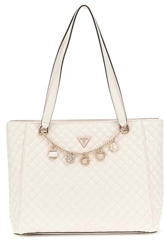 GUESS Everlee Noel Tote Bag Creme White
