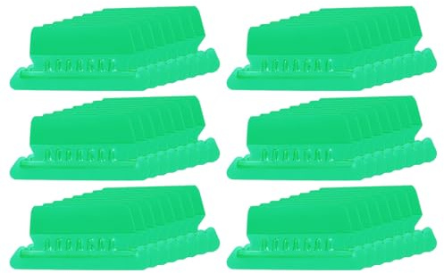 PATIKIL Intercalaires Pour Classeurs 3 Pouces, 48 Intercalaires En Plastique Transparent Avec Étiquettes À Insérer Pour Classeurs À suspendu Identification Rapide Organiseur, Fente Verte