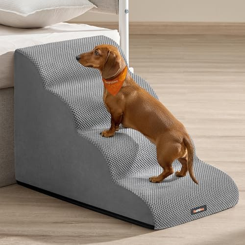 Feandrea Hundetreppe, 4 Stufen, wasserdicht, rutschfest, geringe Neigung