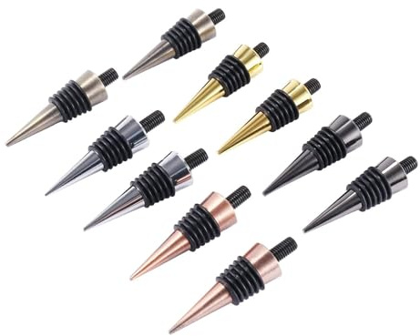 10 Pieces Blank Bottle Stopper with Threaded Post, Metal Wine Stopper Inserts for Wood Turning