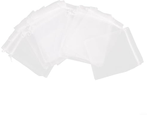Fauhapyway Lot de 100 filets de protection pour fruits avec cordon de serrage en organza pour arbres, fleurs, légumes, pommes, poires, nectarines (15 x 20 cm)