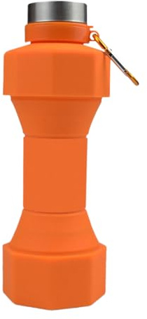 Hangsu Bouteille d'eau de poche pliable pour voyage randonnée en silicone de qualité étanche sport extérieur avec crochet en D Fitness