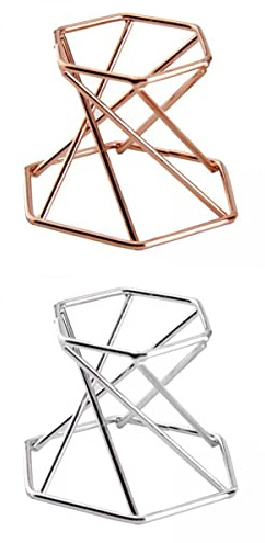 DuskHaven Support Cristal Sphère Cristaux Acier Bois Présentoir Noyer Noir Laiton Convenant à L'Utilisation sur La Cheminée Bureau Étagère, les autres, 4,2 cm de hauteur