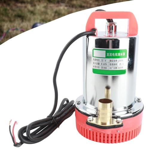ZAICOLER DC 12V Submersible Water Pump, Deep Well Pump with Upgrade Copper Motor, Ideal for Irrigation, Car Wash & Garden Greening, Water Tool with Upgrade Motor