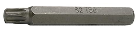 SW-Stahl 05235L T50 Innenstern Bit - 3/8 Zoll Schrauberbit, 75 mm Lang | Profi T-Profil Bit für Schlagschrauber, robust aus Chrom-Vanadium-Stahl gefertigt, ideal für Werkstatt und Industrie
