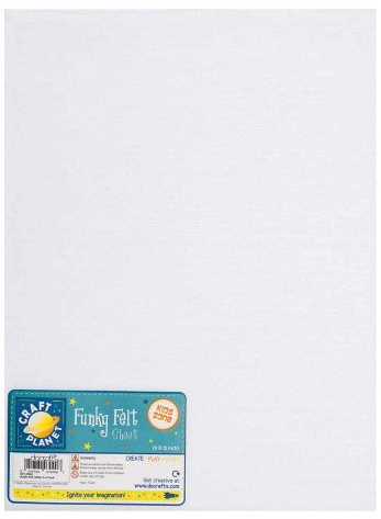 ACRYLIC FELT 9X12 INCH (PACK OF 24) (WHITE)
