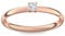Verlobungsring Vorsteckring Rotgold Ring Diamant 585 + inkl. Luxusetui + Diamant Ring Rotgold Diamantring Rotgold 0,08 Carat SI1/H (Rotgold 585) - Concinnity Amoonic AM161 RG585BRFA54
