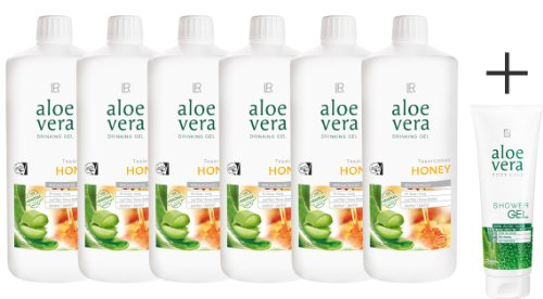 6 x 1 Liter Aloe Vera Drinking Gel Honey