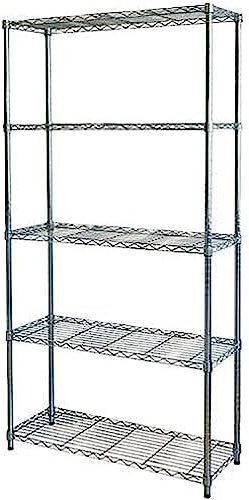 Kit Closet 2060010001 - estantería metálica 5 baldas, cromo, 180 x 90 x 35