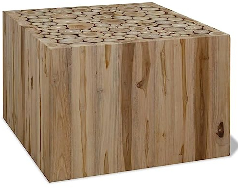 vidaXL Teak Couchtisch 50 cm Beistelltisch Kaffeetisch Holztisch Wohnzimmer
