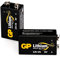 GP Batterie a blocco al litio da 9 V Longlife, 9 Volt Li-MnO2, 2 pezzi al litio da 9 V, ideali ad esempio come batteria rilevatore di fumo, per rilevatori di fuoco, microfoni ecc.