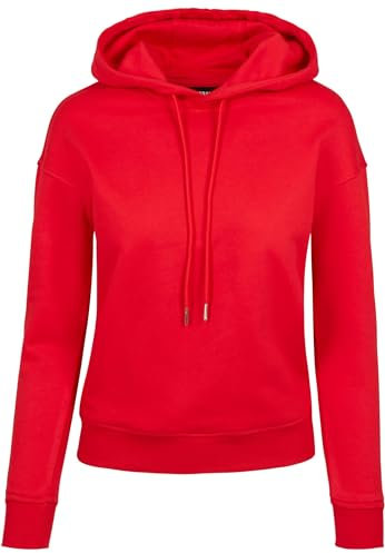 Urban Classics Tb1524-Ladies Hoody, Felpa con cappuccio Donna, Fire Red, S
