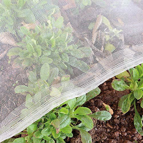 Gartennetz, Schädlingsbarriere: 1,2 x 3,4 m, feines Insektennetz für Gartenschutz, Reihenabdeckung, Hochbeet, Gewächshaus, Moskitonetz, schützt Baumpflanzen, Gemüse, Blumen, Obst