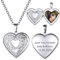 GoldChic Jewelry Personlised Heart Locket For Mum Grandmother, Platinum Photo Necklace Keepsake Gifts For Women