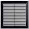 Steinberg14 Rejilla de Ventilación Rectangular de 250x250 mm de Plástico Negro - Registro de Extracción de Aire con Brida - Cubierta de Ventilación Interna para Pared y Techo
