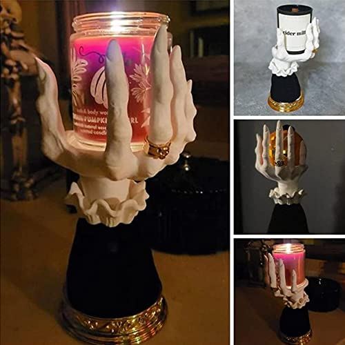 Freshwater Hexenhand Kerzenhalter Halloween Palme Kerzenhalter Hexe Hand Kerzenständer Halloween Home Party Deko Spukhaus Dekoration