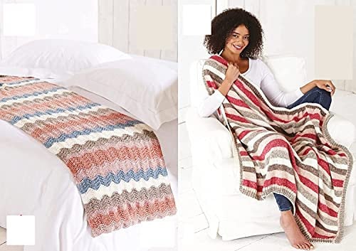 King Cole DK Knitting Pattern Easy Knit Bed Runner or Throw Blanket (5787)