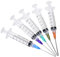 5 Pack 5ml Ink Filling Syringe Luer Lock Plastic Syringes With Platic 1.5'' Blunt Needle Tip For Liquid Glue Oil Ink