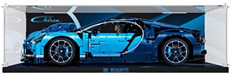 TopBrixx Vitrine für Lego Technik Bugatti Chiron 42083, Acryl Schaukasten für Lego 42083(Nicht Enthalten Lego Modell)