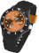 Taffstyle Damen Herren Sportuhr Armbanduhr Silikon Sport Ziffernblatt mit Datum Analog Quarz Farbige Bunte Uhr Schwarz Orange