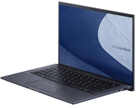 ASUS ExpertBook B9 Intel EVO Thin & Light Laptop, 14” FHD, Intel Core i7-1255U, 1TB SSD, 16GB LPDDR5 RAM, Military Grade Durable, Webcam Privacy Shield, Win 11 Pro, Black, B9450CBA-XVE75