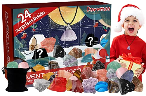 dobooo 3 Pcs Weihnachts-Adventskalender 2022,Erz Adventskalender für Kinder | Natürlicher Mineralstein für die Lernsammlung, wissenschaftliches Geschenk für Mädchen und Jungen