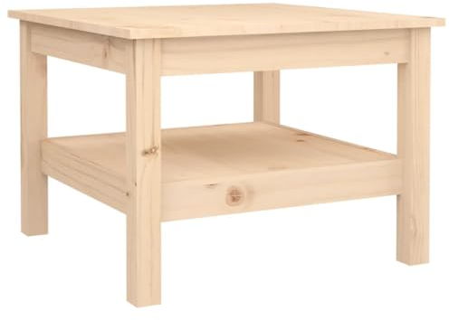 vidaXL Couchtisch Beistelltisch Wohnzimmertisch Kaffeetisch Sofatisch Teetisch Tisch Holztisch Wohnzimmer 55x55x40cm Massivholz Kiefer