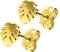 FILANGO 1 Paar Titan Ohrstecker PALMENBLATT MONSTERA BLATT Ohrring Schmuck Goldfarben