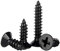 ORANXIN M2 x 7mm 100 Pcs Acero inoxidable 304 Tornillos para madera Cruz Avellanada Chapado en zinc negro Cabeza plana Autoperforante Tornillos autorroscantes