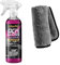 ShinyChiefs QCKGLOSS+ Sprühwachs-Set - Schnelle KFZ Glanz-Reinigung mit Carnauba Wachs - Lack-Versiegelung für Lacke, Scheiben und Chrom - 2in1 Autoreiniger-Spray-Wax 500ml und ein Mikrofasertuch