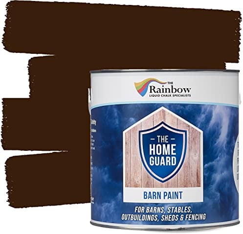 Home Guard BARN Paint Exterior Wooden Buildings Barns Sheds Fences Protection Water Based Hard Wearing Matt Finish (2.5 Litre, Barn Brown)