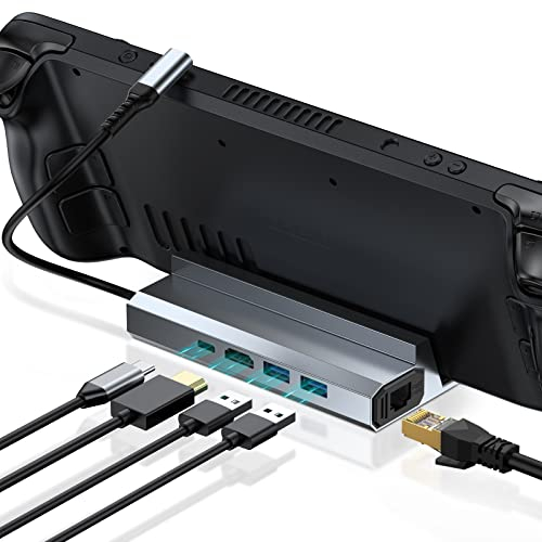 USB C Hub Ethernet Adapter, SWECENT 5 in 1 Dock, USB-C Adapter mit HDMI 4K 60Hz, LAN RJ45, 100W PD, 2 USB,HDMI für MacBook Pro/Air M1, iPad Pro/Air, Surface Pro 5- Docking Station